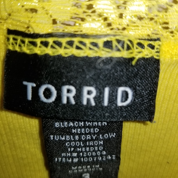 Torrid Yellow Lacy Camisole - Picture 3 of 4